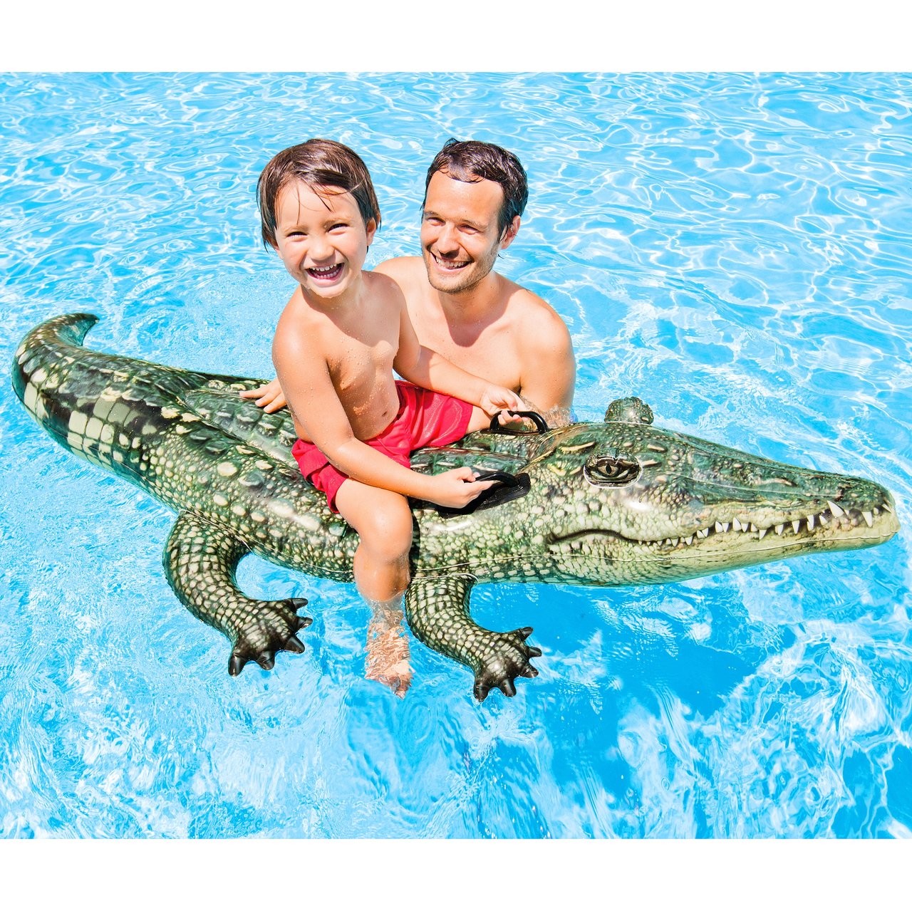 Надувной матрас крокодил для плавания большой